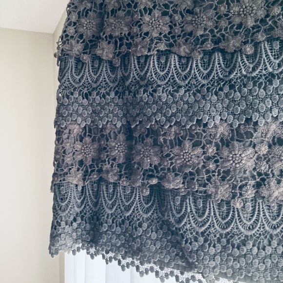 Gray Crotchet Mini Skirt - Picture 2 of 3